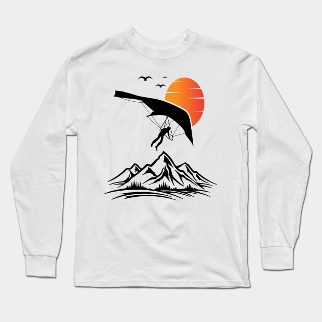 Paraglider- Paragliding Long Sleeve T-Shirt by Leonitrias Welt